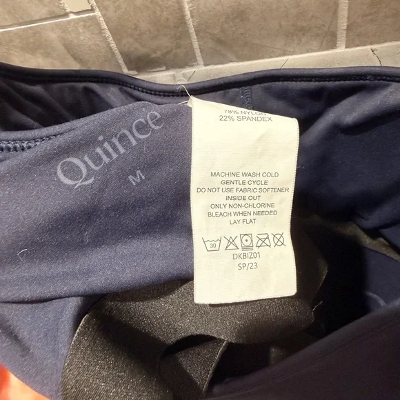 Quince Ultra-Form Kick Flare Jumpsuit Navy Blue - Picture 8 of 10